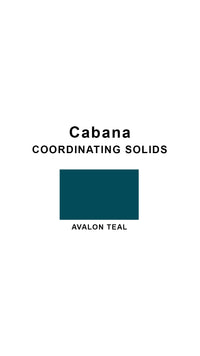 Coordinating solids chart for Cabana swimsuit print: Avalon Teal