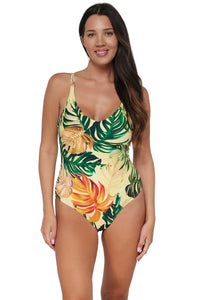 Front Sunsets Amber Oasis Veronica One Piece XS / AMBER / 112