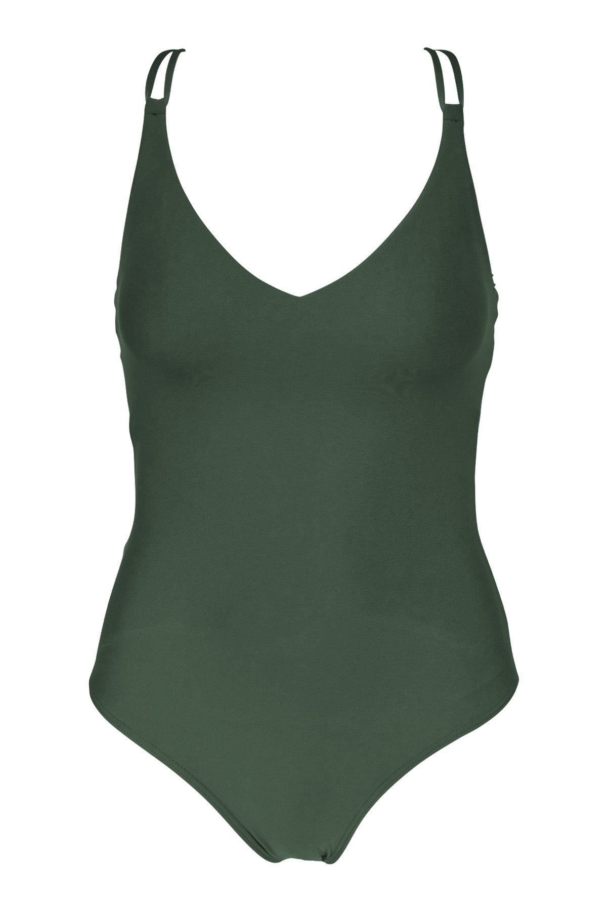 Island Green Veronica One Piece: Women's V-Neck Swimsuit | Sunsets