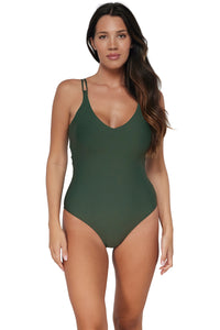 Front Sunsets Island Green Veronica One Piece XS / ISLGR / 112