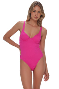 Pacifica Pink Diamond Lurex Mazzy One Piece