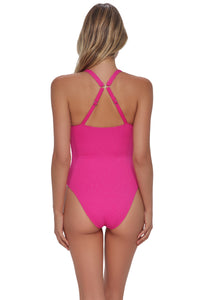 Pacifica Pink Diamond Lurex Mazzy One Piece
