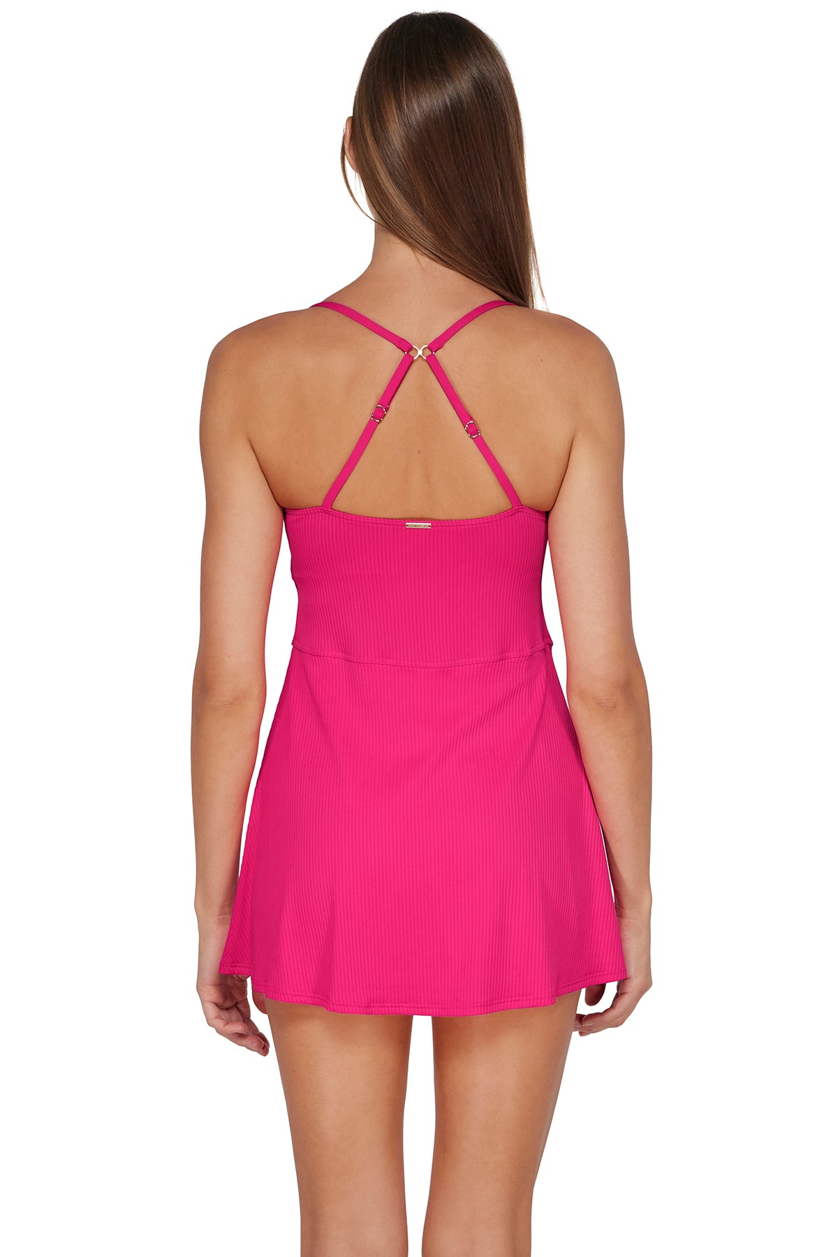 Sunsets Begonia Sandbar Rib Naomi Swim Dress One Pc XS / BEGON / 130