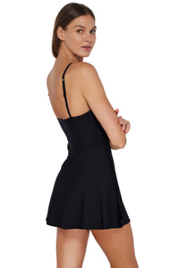 Sunsets Black Naomi Swim Dress One Pc XS / BLCK / 130