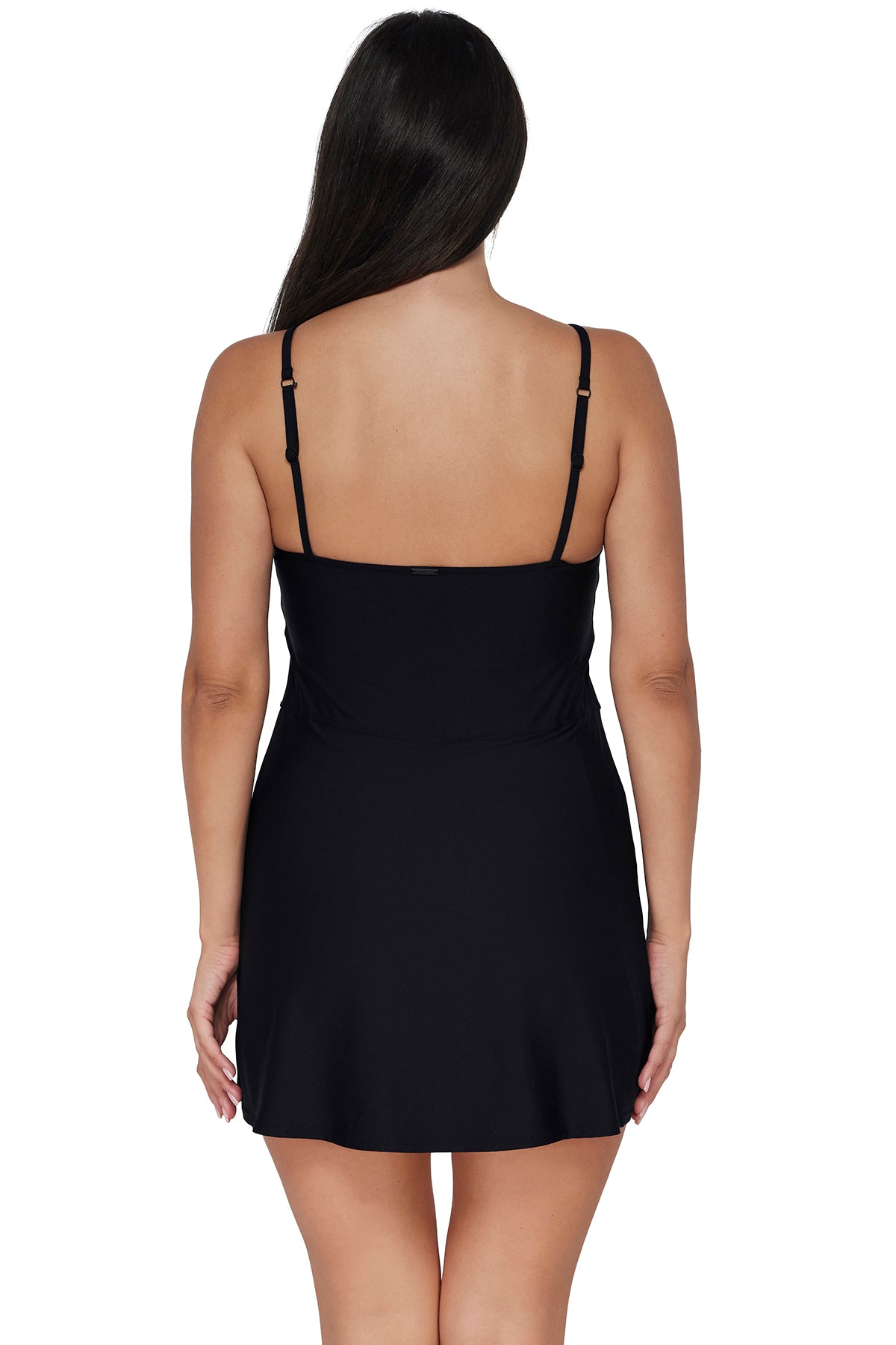 Black Naomi Swim Dress: Supportive Tennis One-Piece U+1FA71