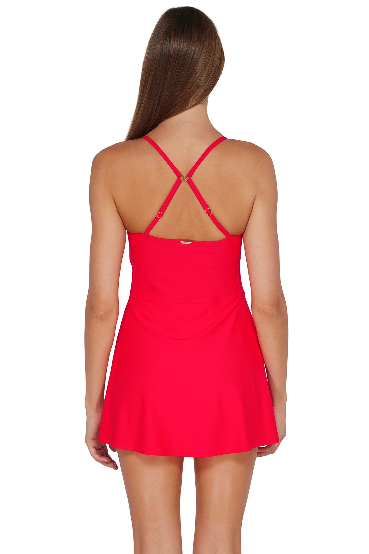 Sunsets Geranium Naomi Swim Dress One Piece XL / GERAN / 130 Sunsets Geranium Naomi Swim Dress One Piece XL / GERAN / 130