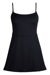 Sunsets Black Seagrass Texture Naomi Swim Dress