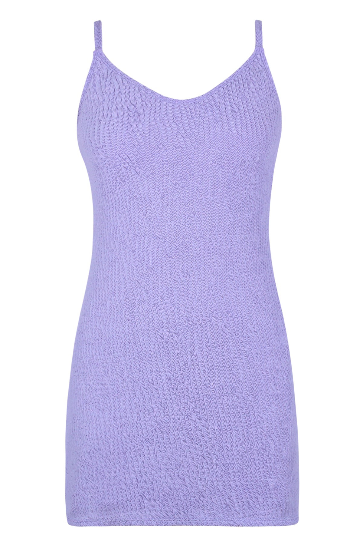 Front pose #1 of a floating garment shot featuring Pacifica by Sunsets Lilac Scrunch Zenya Dress Cover-Up