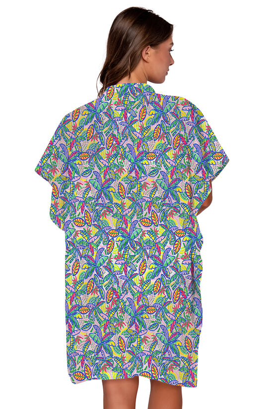 Back view of Sunsets Rainbow Falls Shore Thing Tunic