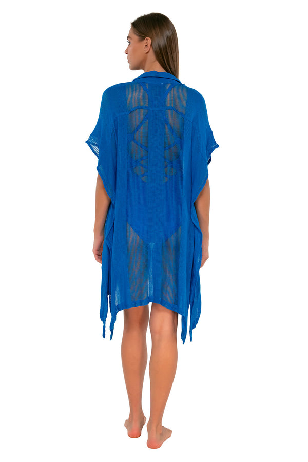 Sunsets Electric Blue Shore Thing Tunic