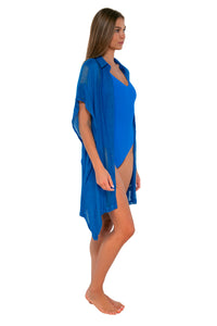 Sunsets Electric Blue Shore Thing Tunic