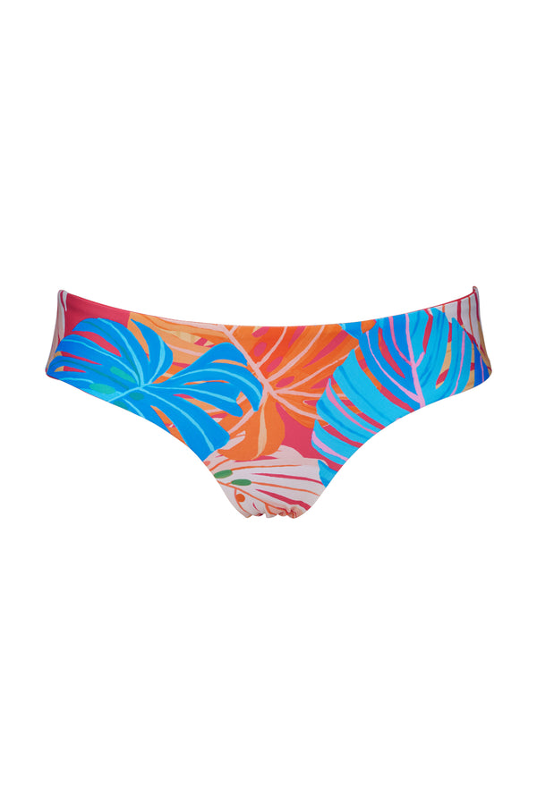 Front pose #1 of a floating garment shot featuring Sunsets Zesty Tropicana Alana Reversible Hipster Bottom