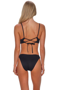 Sunsets Black Seagrass Texture Dora Double Tab Bottom