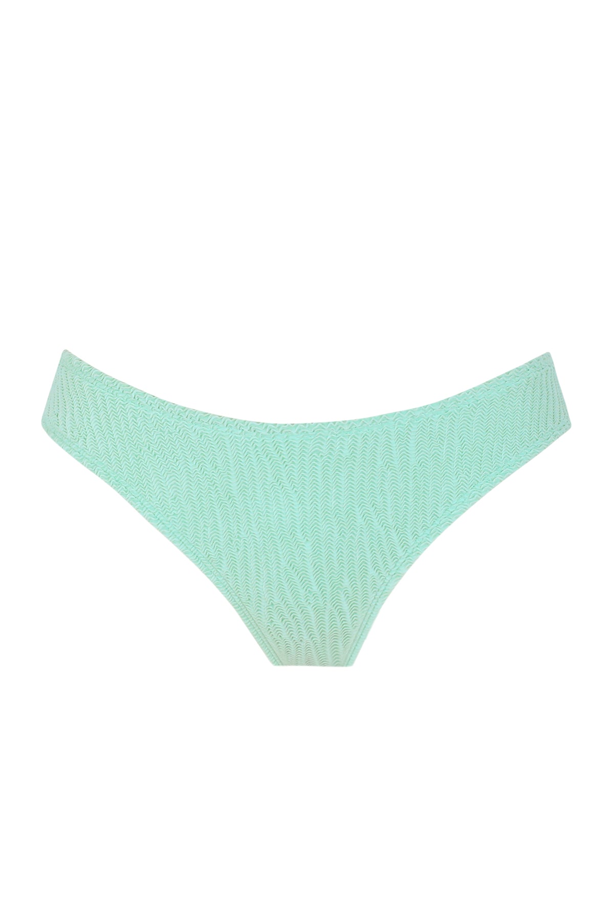 Front pose #1 of a floating garment shot featuring Pacifica by Sunsets Mint Scrunch Sandy Scoop Bottom