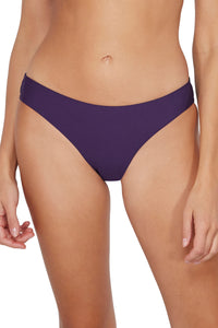 Front pose #3 of Daria wearing Sunsets Paradise Plum Collins Hipster Bottom