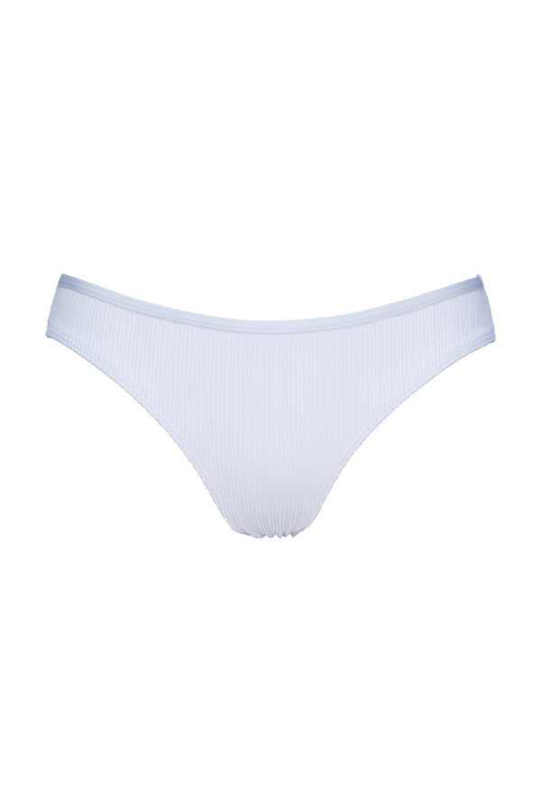 Front pose #1 of a floating garment shot featuring Pacifica Coconut Sorbet Penny Hipster Bottom with Trim