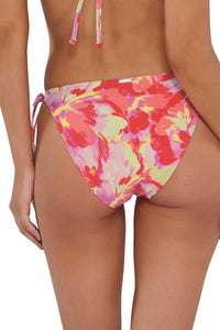 Back pose #1 of Jessica wearing Sunsets Butterfly Beach Everlee Tie Side Bottom