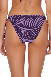 Back pose #2 of Daria wearing Sunsets Mystic Palms Everlee Tie Side Bottom