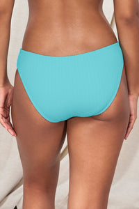 Back pose #1 of Jasmine wearing Pacifica Pool Party Penny Hipster Bottom