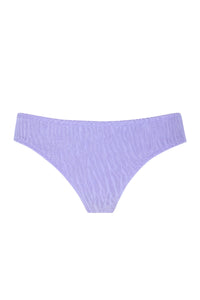 Front pose #1 of a floating garment shot featuring Pacifica by Sunsets Lilac Scrunch Penny Hipster Bottom