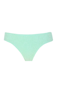 Front pose #1 of a floating garment shot featuring Pacifica by Sunsets Mint Scrunch Penny Hipster Bottom