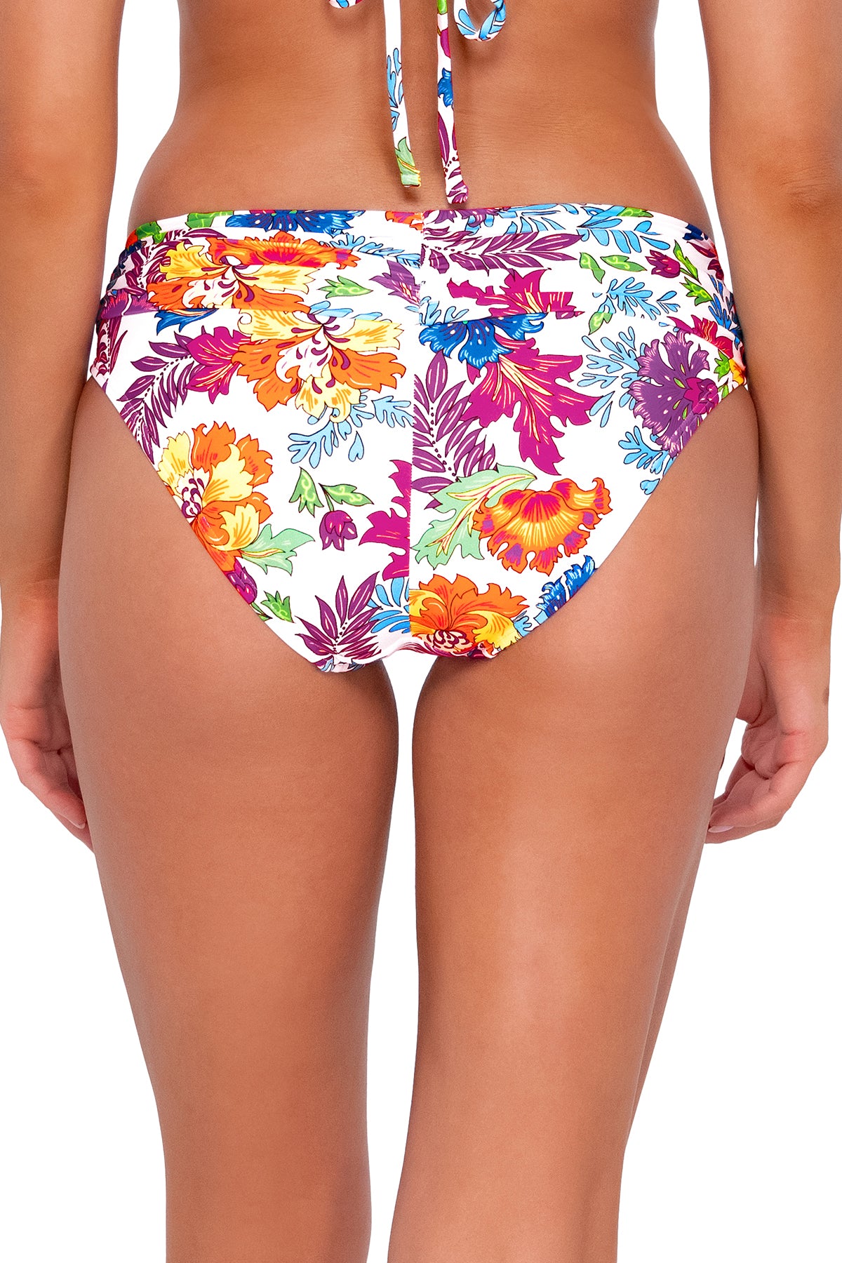 Back pose #1 of Daria wearing Sunsets Camilla Flora Unforgettable Bottom