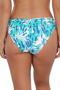 Back pose #1 of Taylor wearing Sunsets Sea Breeze Sandbar Rib Unforgettable Bottom