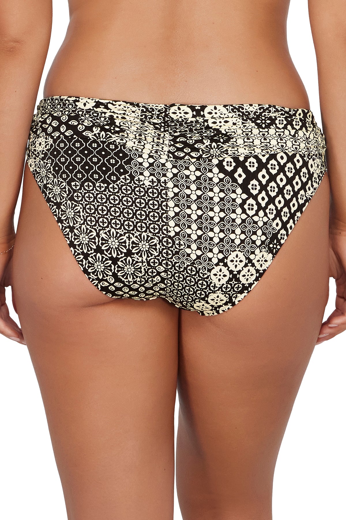 Back pose #4 of Taylor wearing Sunsets Venice Seagrass Texture Unforgettable Bottom