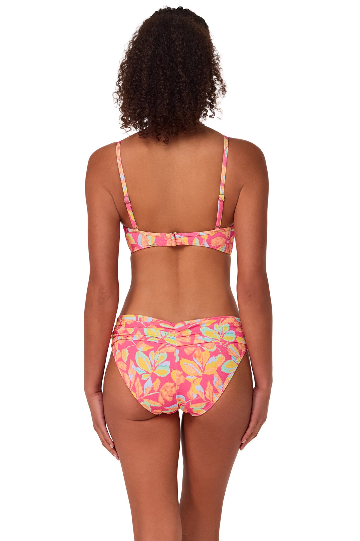 Back pose #1 of Brita wearing Sunsets Magic Hour Crepe Unforgettable Bottom