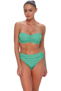Sunsets Aqua Mist Sandbar Rib Darci High Waist Bottom