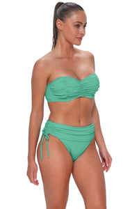 Sunsets Aqua Mist Sandbar Rib Darci High Waist Bottom