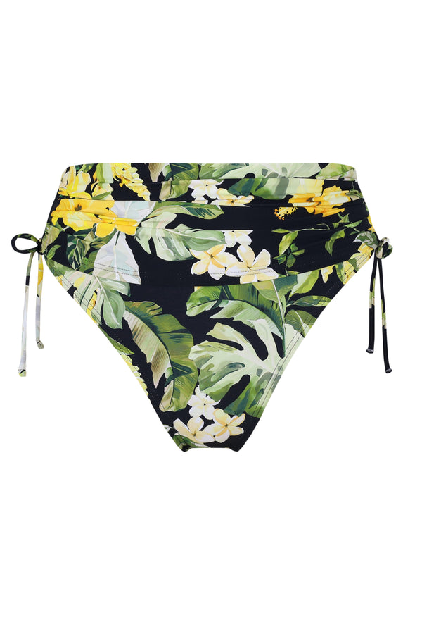 Front pose #1 of a floating garment shot featuring Sunsets Night Bloom Darci High Waist Bottom