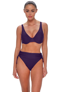 Sunsets Paradise Plum Darci High Waist Bottom
