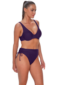 Sunsets Paradise Plum Darci High Waist Bottom
