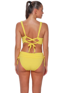 Sunsets Pineapple Crepe Darci High Waist Bottom