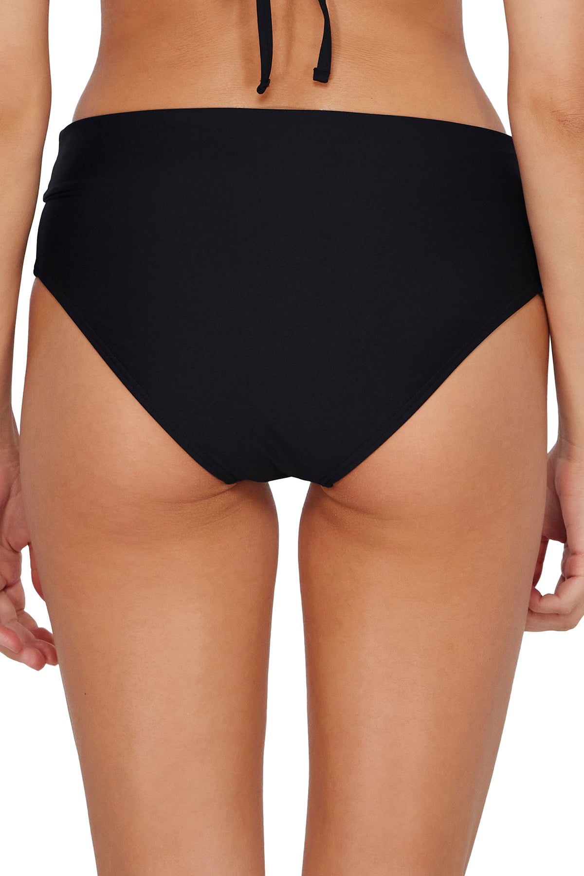 Sunsets Black Capri High Waist Bottom XS / BLCK / 310B