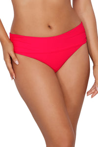 Sunsets Geranium Capri High Waist Bottom XS / GERAN / 310B