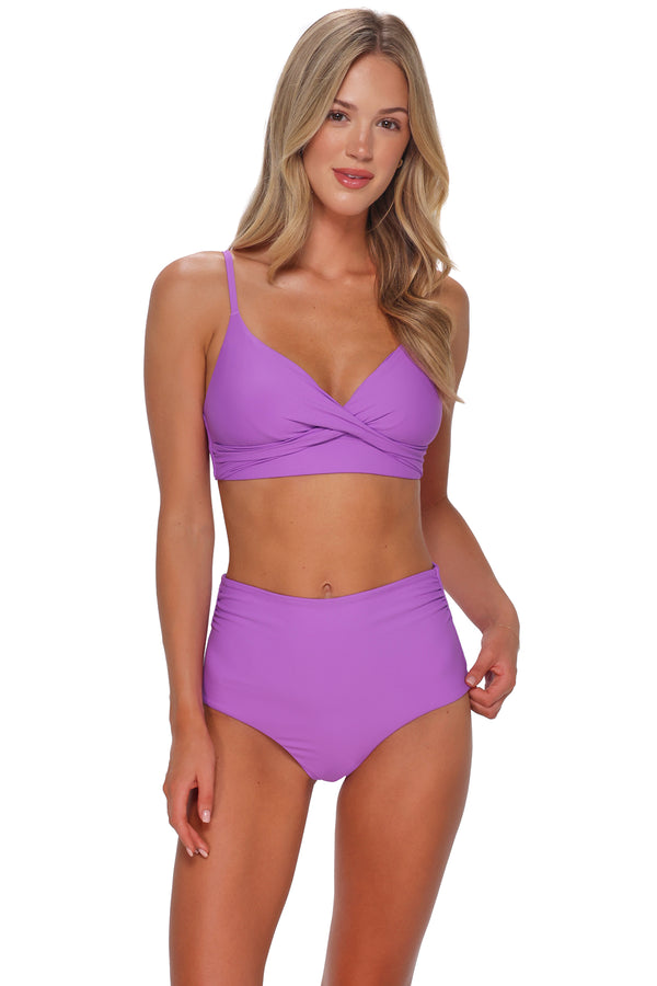 Sunsets Berry Burst Capri High Waist Bottom