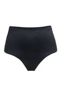 Sunsets Black Seagrass Texture Capri High Waist Bottom