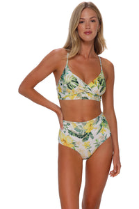 Sunsets Isla Soleil Crepe Capri High Waist Bottom