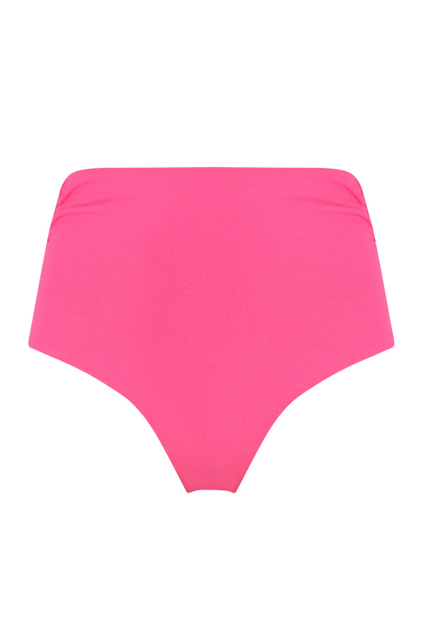 Front pose #1 of a floating garment shot featuring Sunsets Posy Pink Crepe Capri High Waist Bottom
