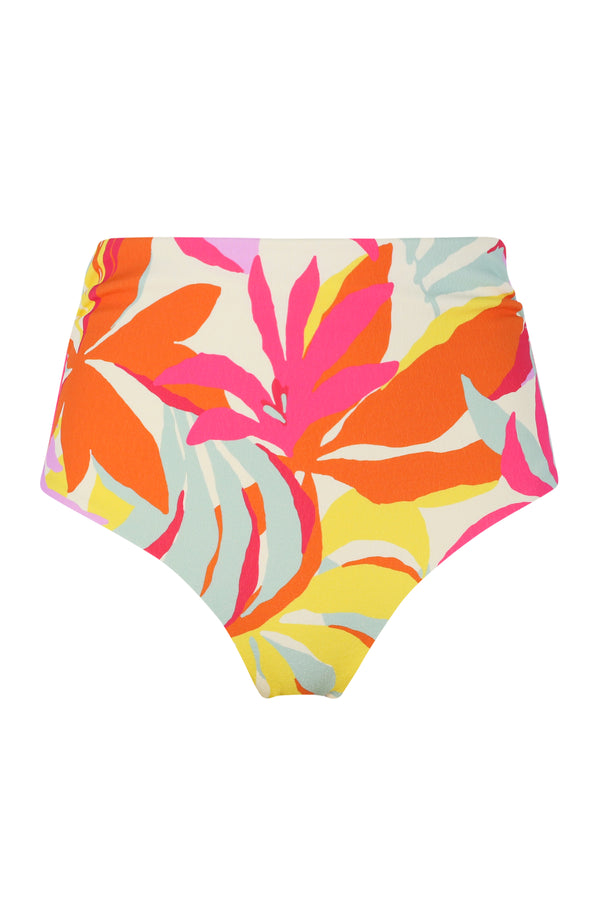 Front pose #1 of a floating garment shot featuring Sunsets Tropicolor Crepe Capri High Waist Bottom