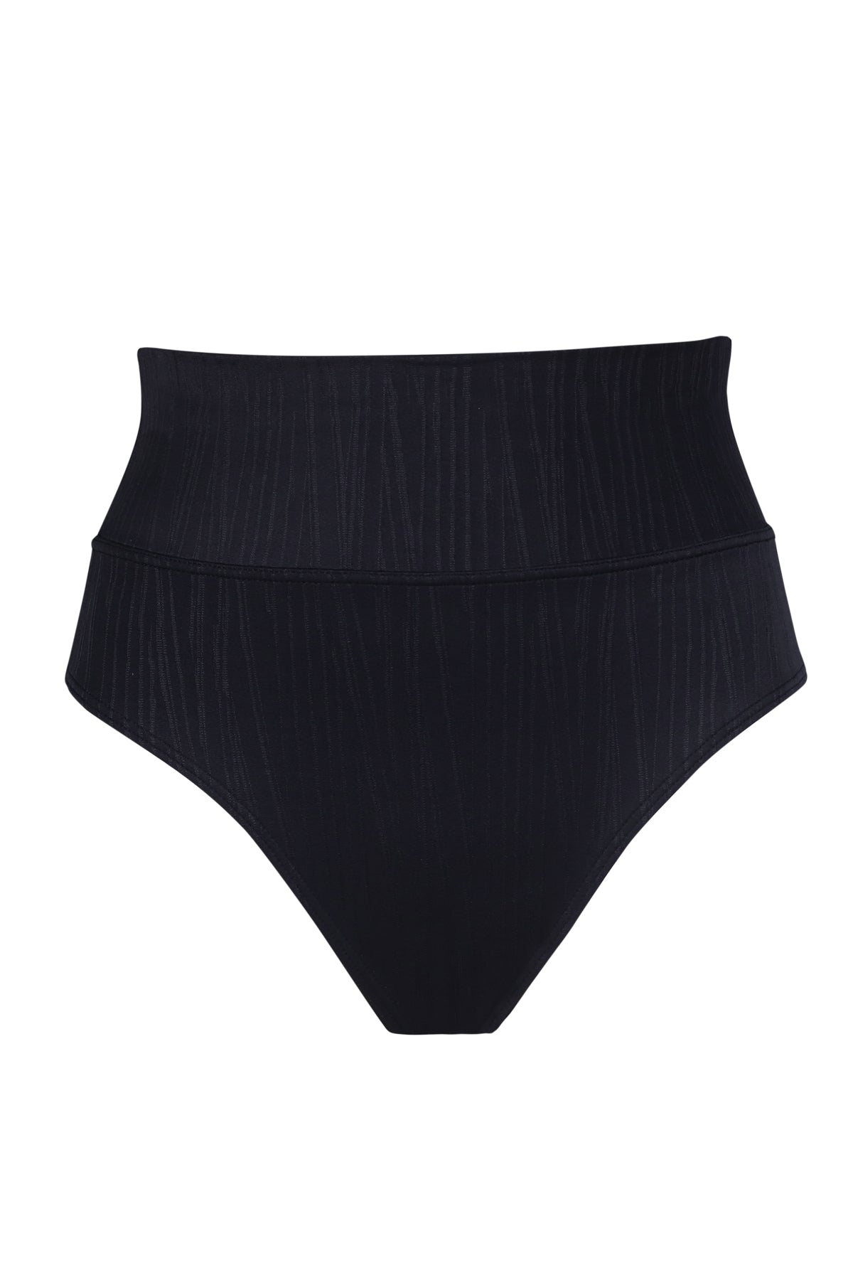Sunsets Black Seagrass Texture Hannah High Waist Bottom