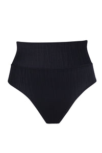Sunsets Black Seagrass Texture Hannah High Waist Bottom