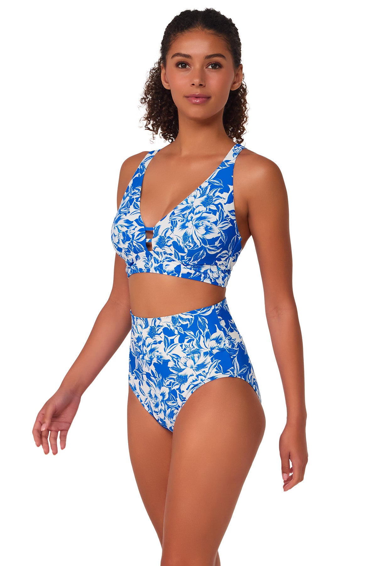 Chelsea Petals Hannah High Waist | Foldover Bikini Bottom by
