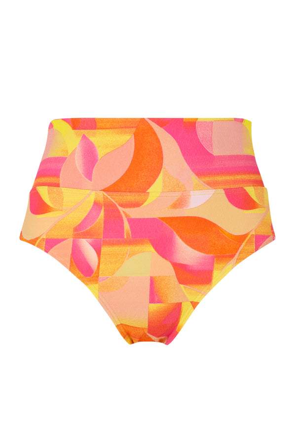 Front pose #1 of a floating garment shot featuring Sunsets Dreamsicle Crepe Hannah High Waist Bottom