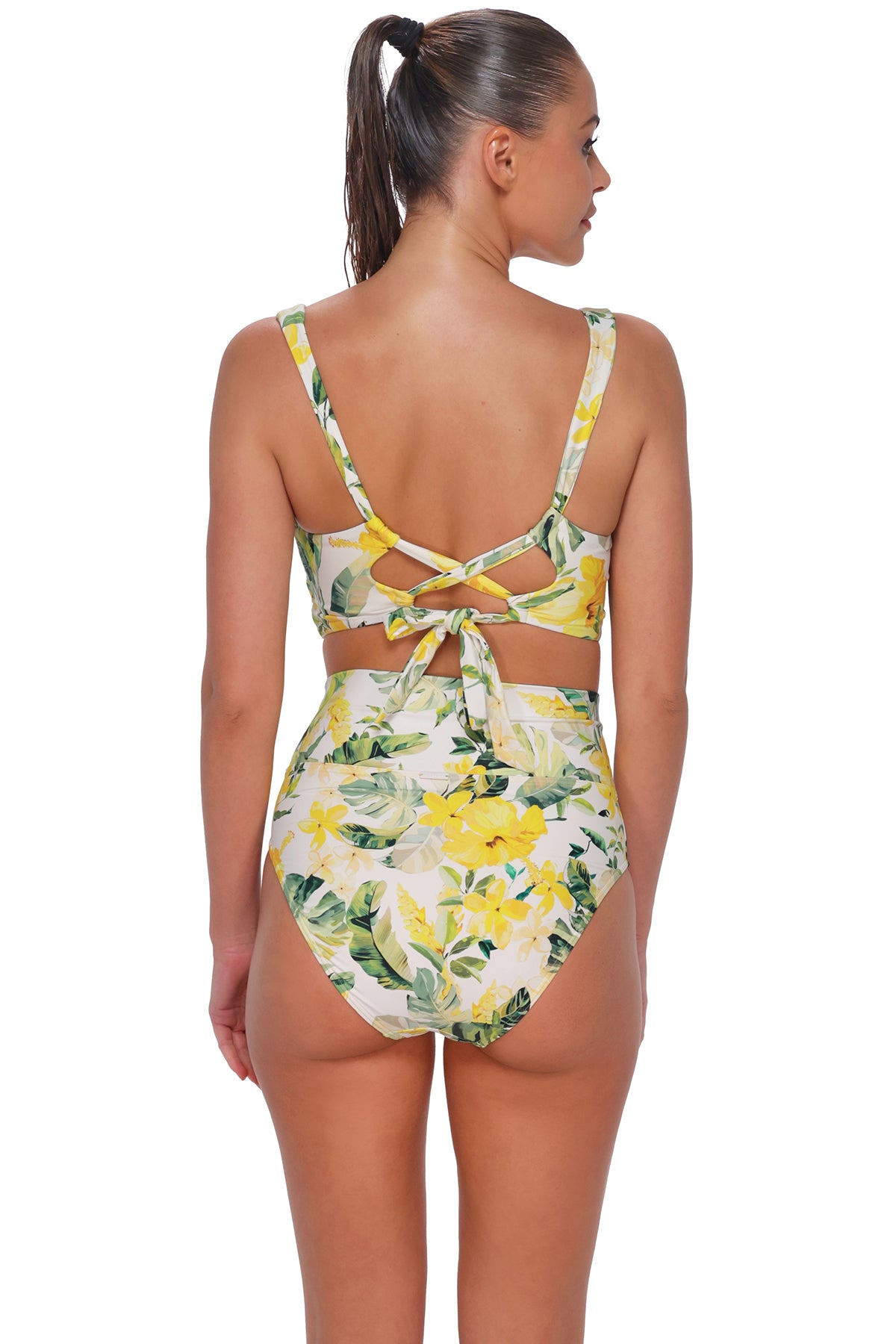 Isla Soleil Crepe Pamela One Piece - Shirred Waist, Scoop Neckline