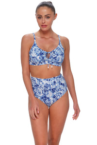 Sunsets Island Ink Rib Hannah High Waist Bottom