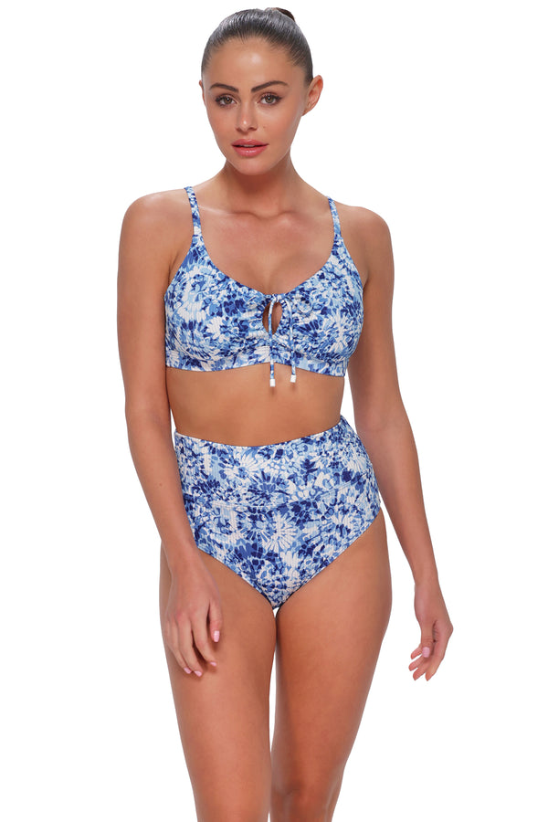 Sunsets Island Ink Rib Hannah High Waist Bottom