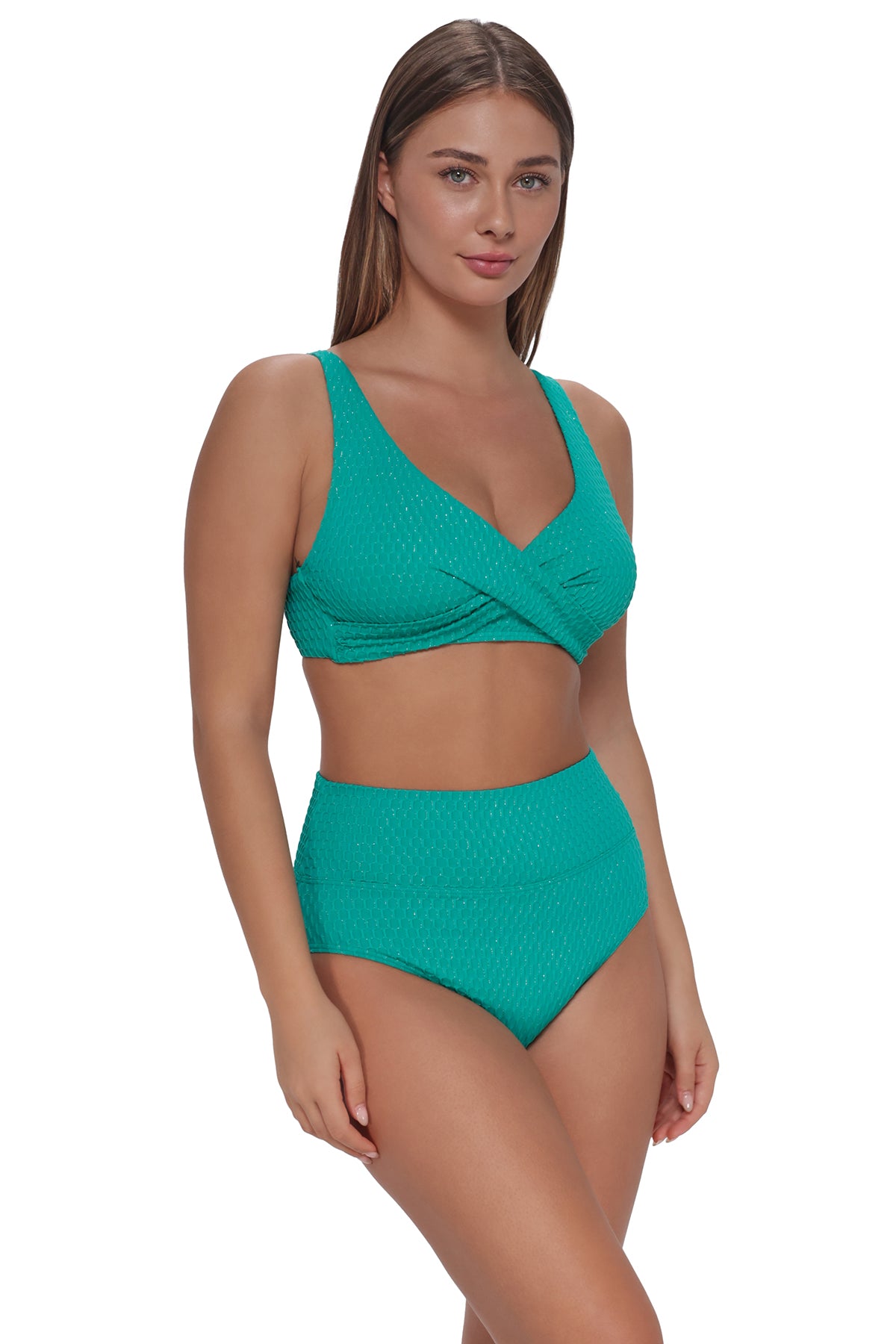 Pacifica Jade Jewel Lurex Hannah High Waist Bottom